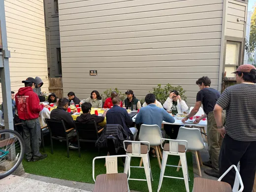 Dinner in the backyard