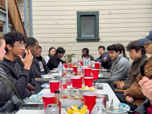 The long table on a dinner night